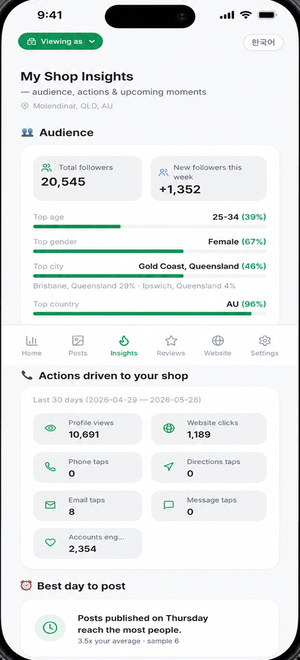 INSIGHTS app screen