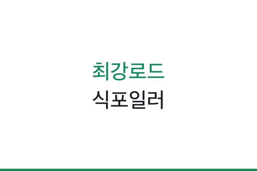 최강로드 식포일러