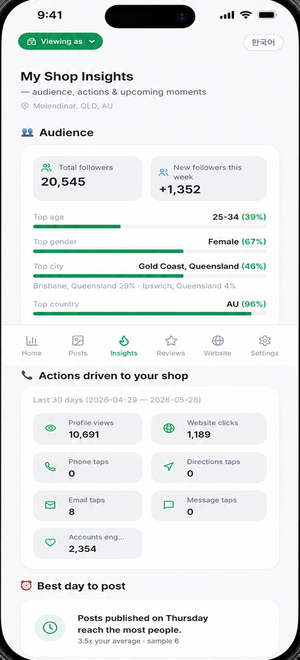 INSIGHTS app screen