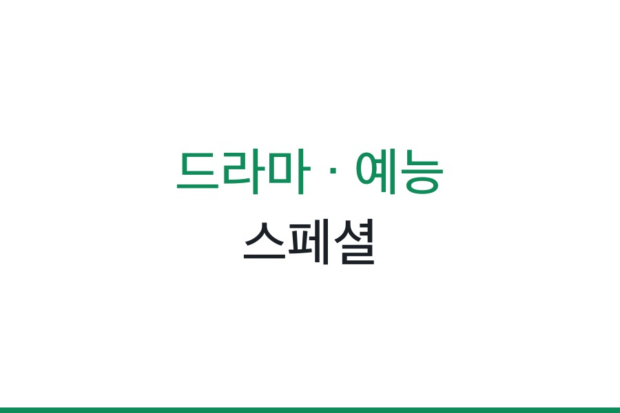드라마/예능 스페셜